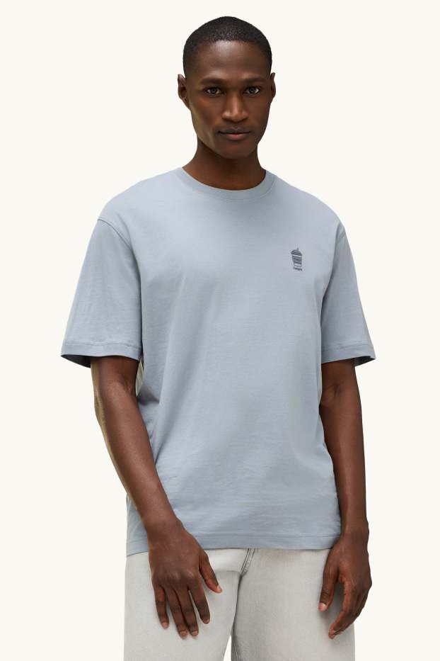 Bărbați - Tricou - relaxed fit - gri