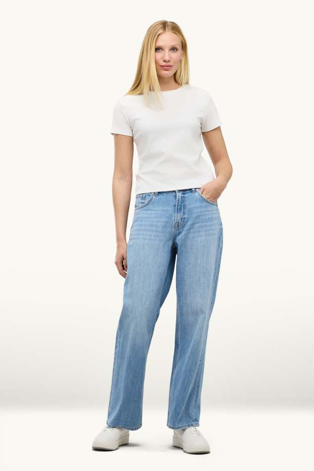 Femmes - Baggy jean - mid waist - jean bleu clair
