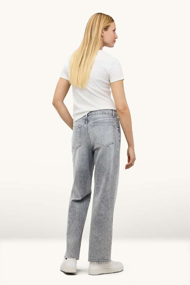 Dona - Baggy Jeans - mid waist - texà gris clar