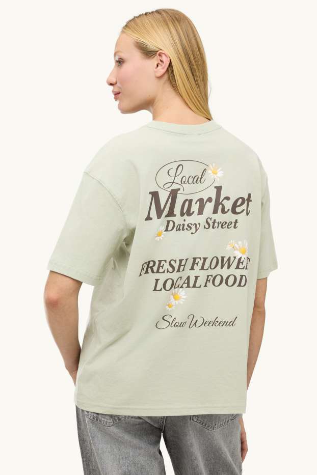 Damen - T-Shirt - Oversized - mintgrün