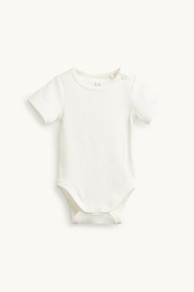 Baby Buben - Erstlingsoutfit - Palme - 2 teilig - grün / cremeweiß