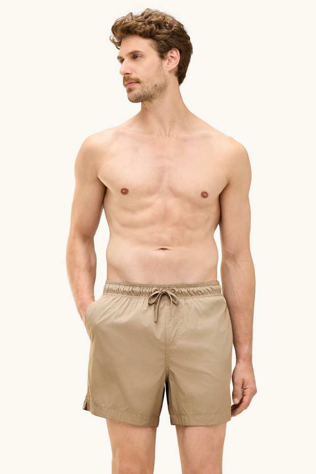 Herren - Badeshorts - 2-in-1-Look - beige