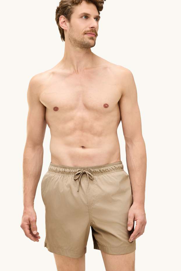 Herren - Badeshorts - 2-in-1-Look - beige