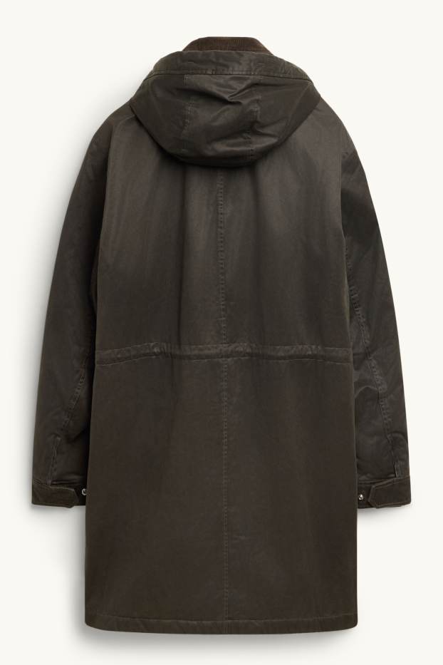 Pánské - Parka s kapucí - tmavošedá