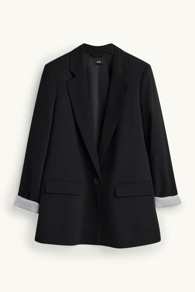 Damen - Longblazer - Regular Fit - schwarz