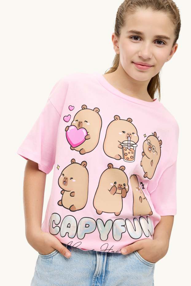 Kinder Mädchen - CapyFun - Kurzarmshirt - rosa