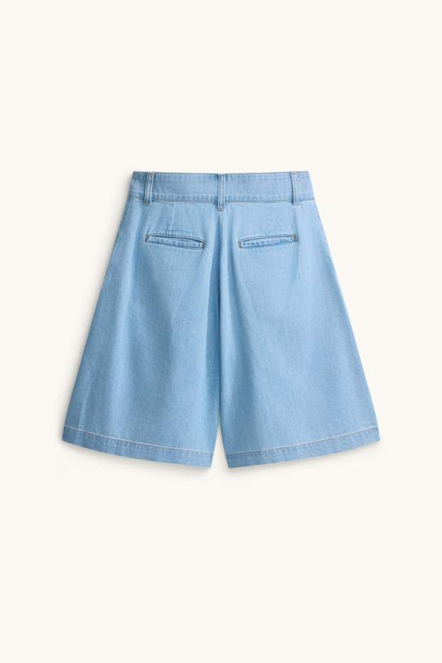 Damen - Jorts - Mid Waist - blau