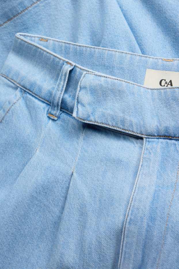 Damen - Jorts - Mid Waist - blau