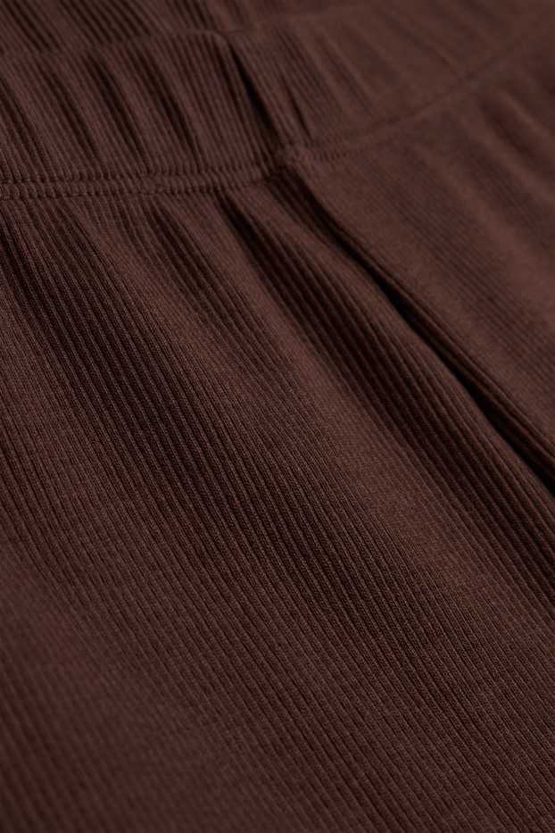 Femmes - Bermuda jogging - marron foncé