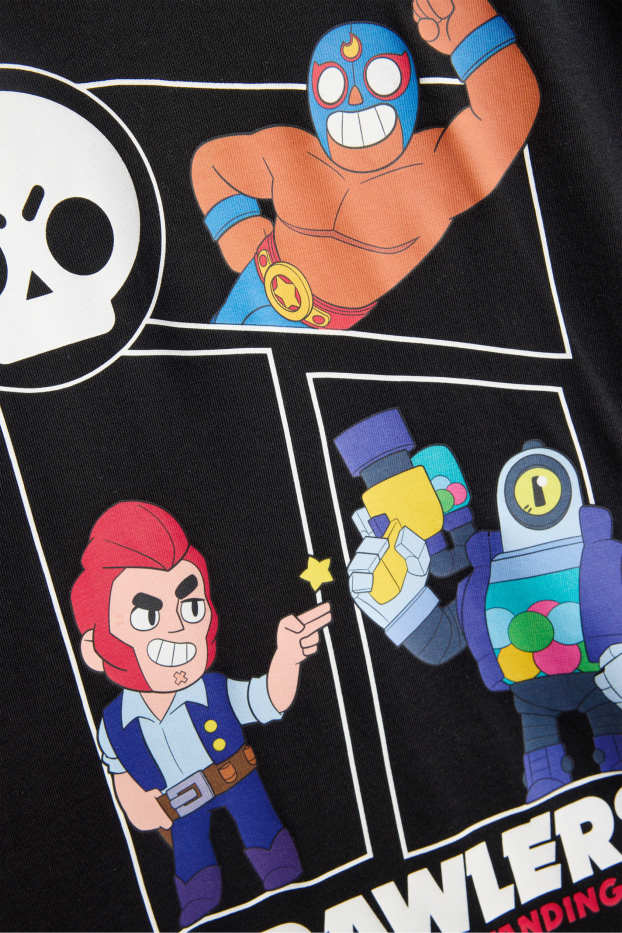 Children Boys - Brawl Stars - short sleeve T-shirt - black