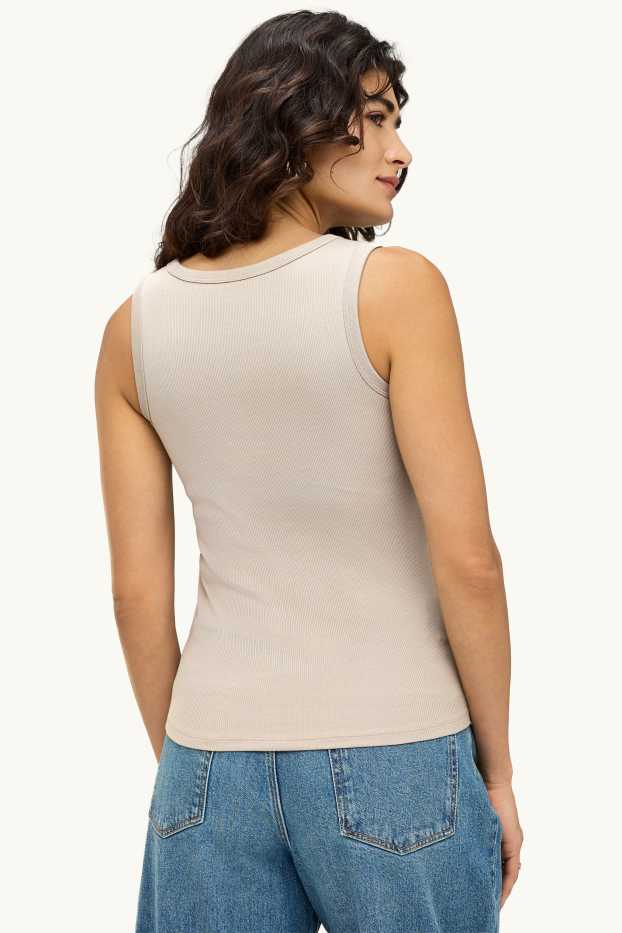 Femmes - Haut avec soutien-gorge intégré - gris clair
