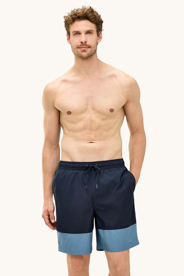 Uomo - Costume boxer - blu scuro