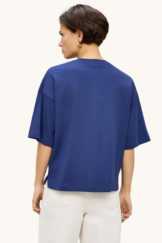 Femmes - T-shirt - regular fit - bleu foncé