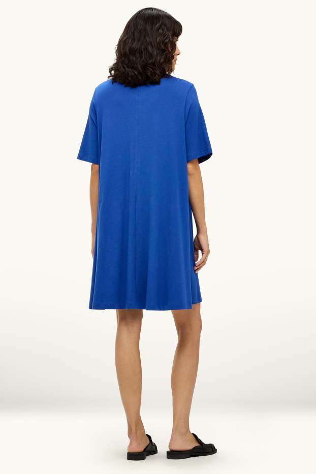 Damen - T-Shirt-Kleid - blau
