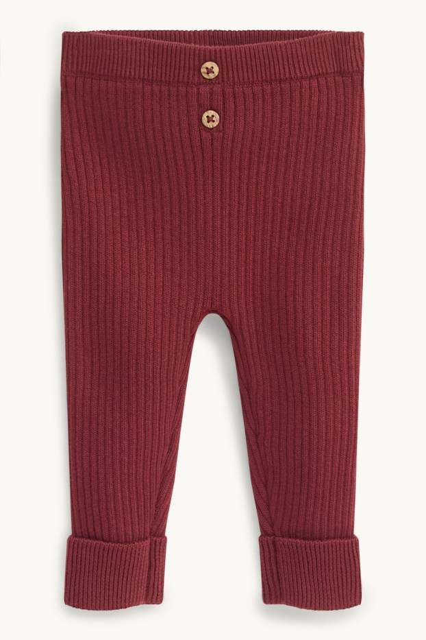 Unisex - Leggings per a nadó - de canalé - vermell fosc