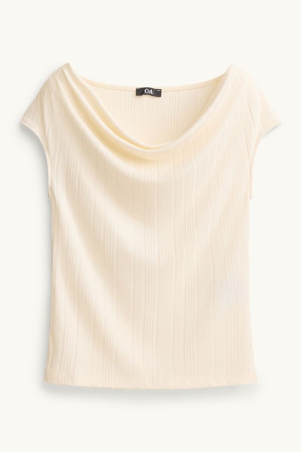 Dames - Topje - crème wit