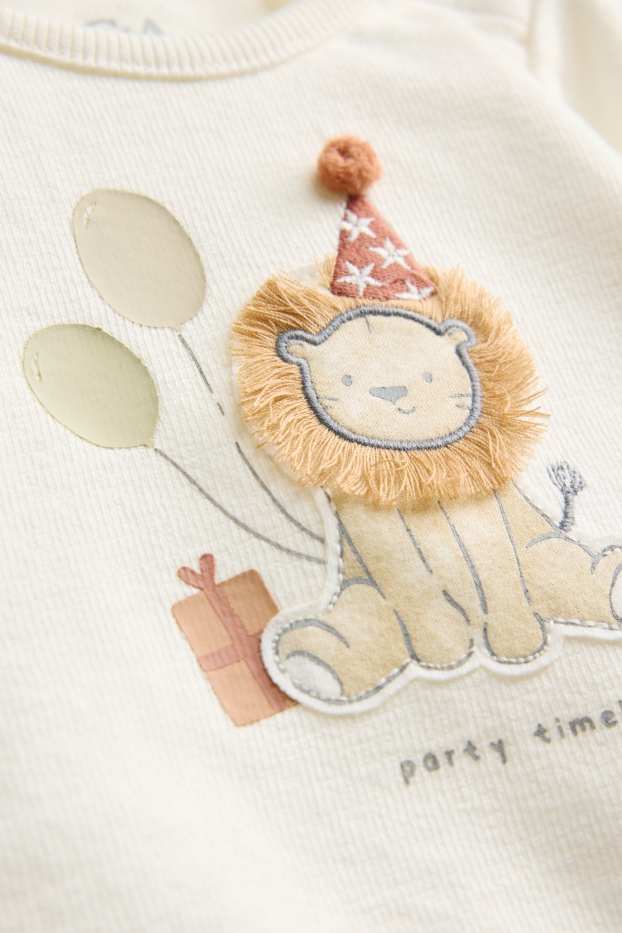 Unisex - Leeuw - babysweatshirt - wit