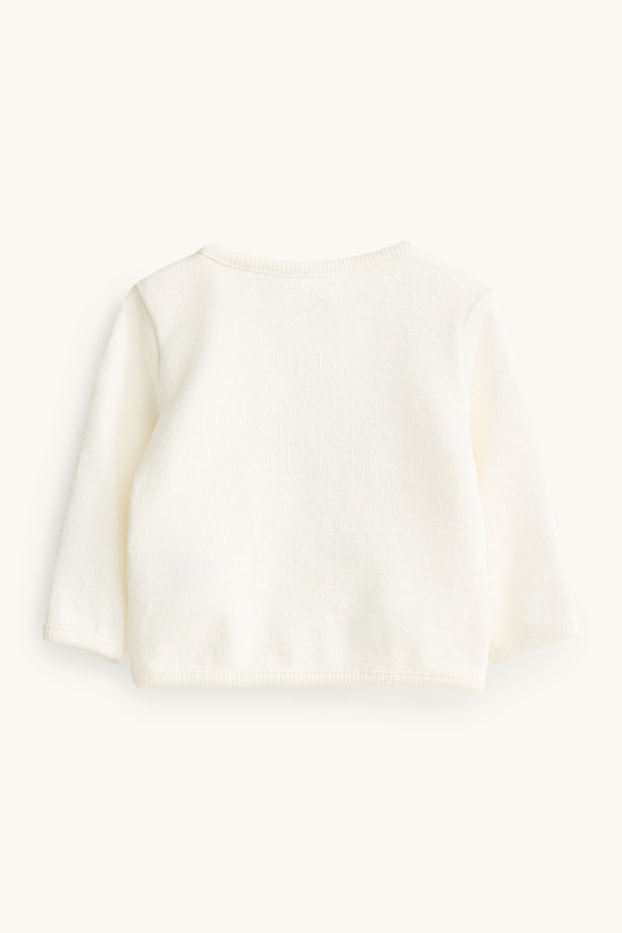 Unisex - Löwe - Baby-Sweatshirt - weiss