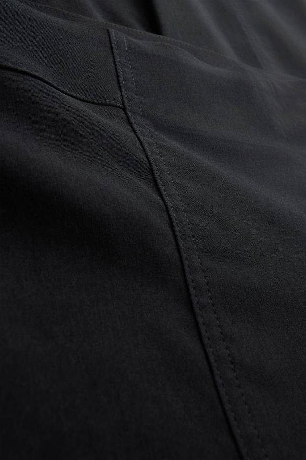 Women - Cloth trousers - high waist - straight fit - LYCRA® - black