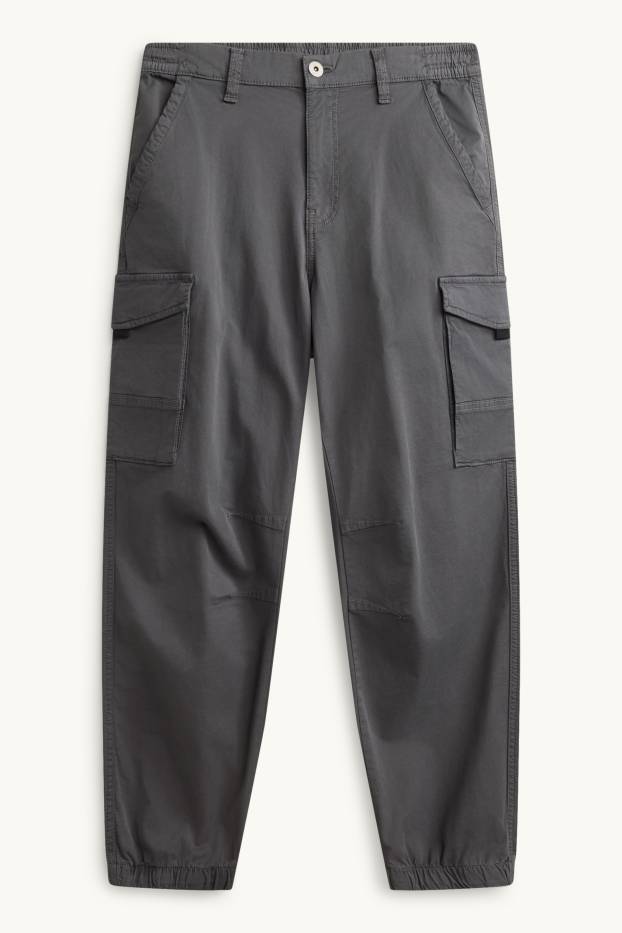 Herren - Cargohose - Tapered Fit - dunkelgrau