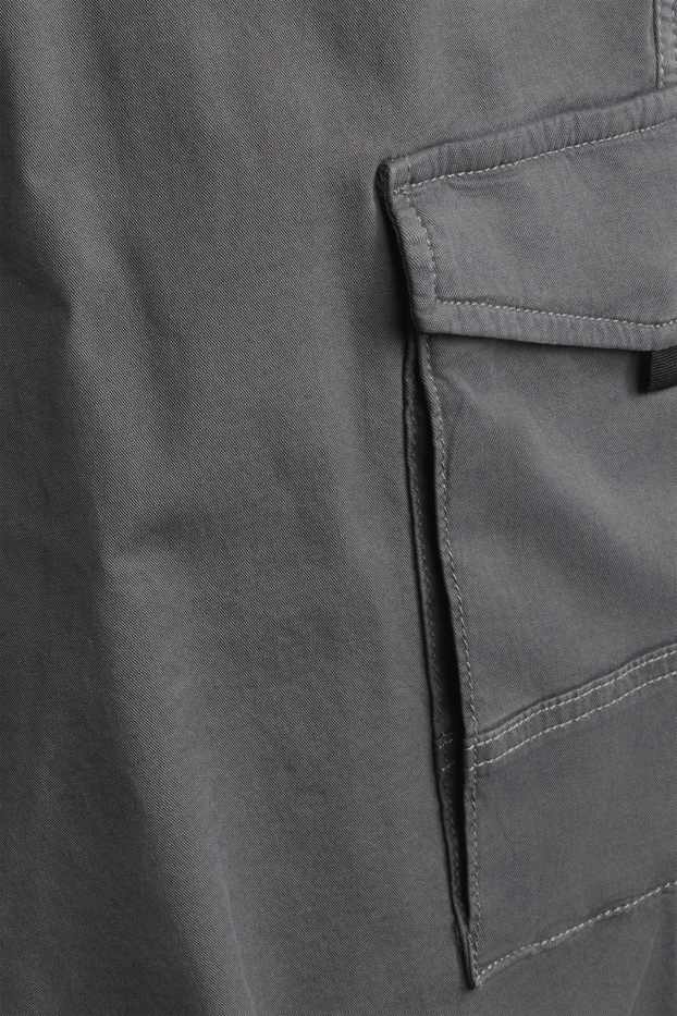 Herren - Cargohose - Tapered Fit - dunkelgrau