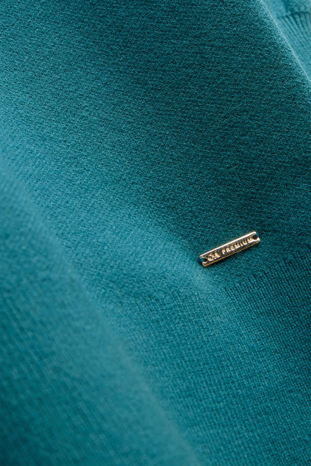 Enfants filles - Robe en maille - bleu pétrole