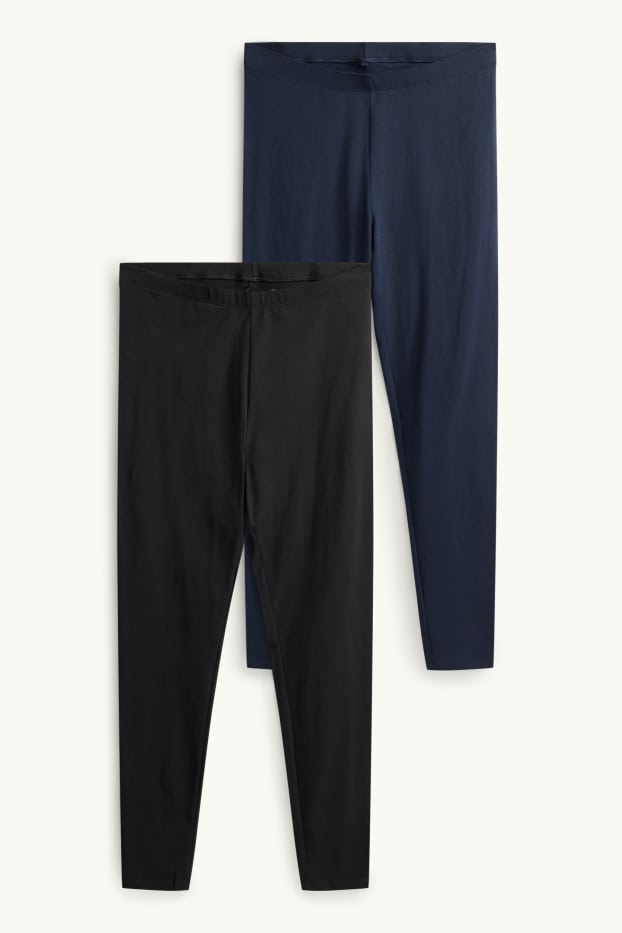 Femmes - Lot de 2 - leggings  - bleu  / noir