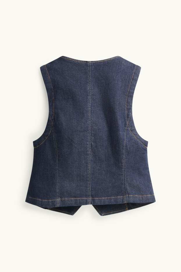 Dona - Armilla texana - entallada- LYCRA® - texà blau fosc