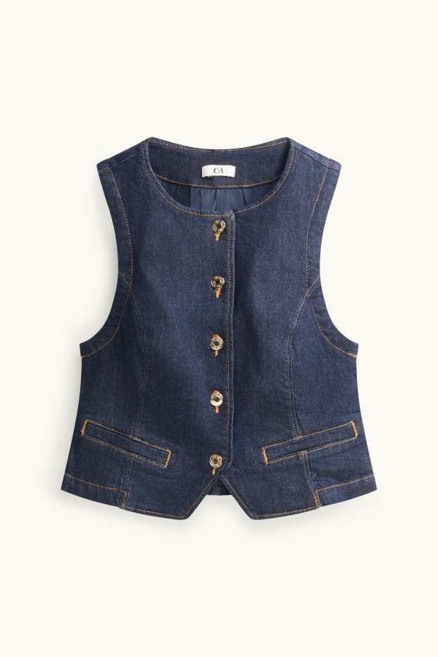 Dona - Armilla texana - entallada- LYCRA® - texà blau fosc