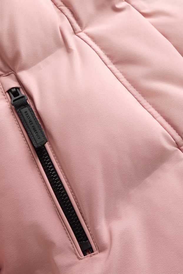 Kinder Mädchen - Funktions-Steppjacke mit Kapuze - gefüttert - rosa