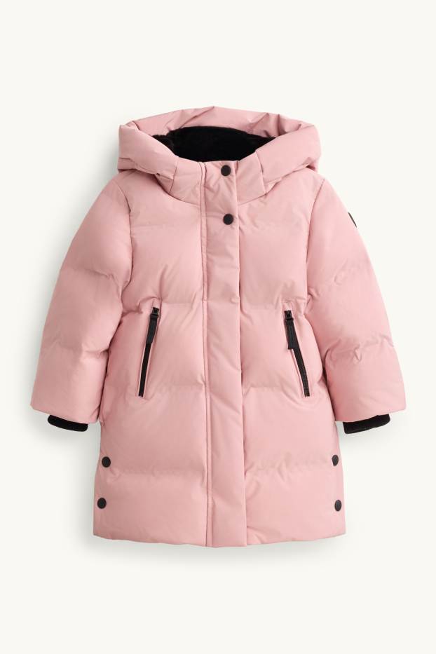 Kinder Mädchen - Funktions-Steppjacke mit Kapuze - gefüttert - rosa