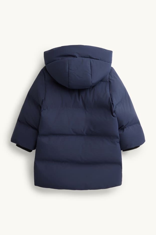 Kinder Mädchen - Funktions-Steppjacke mit Kapuze - gefüttert - dunkelblau