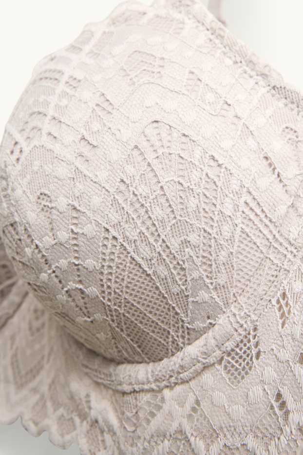 Dames - BH met beugels - DEMI - voorgevormd - taupe