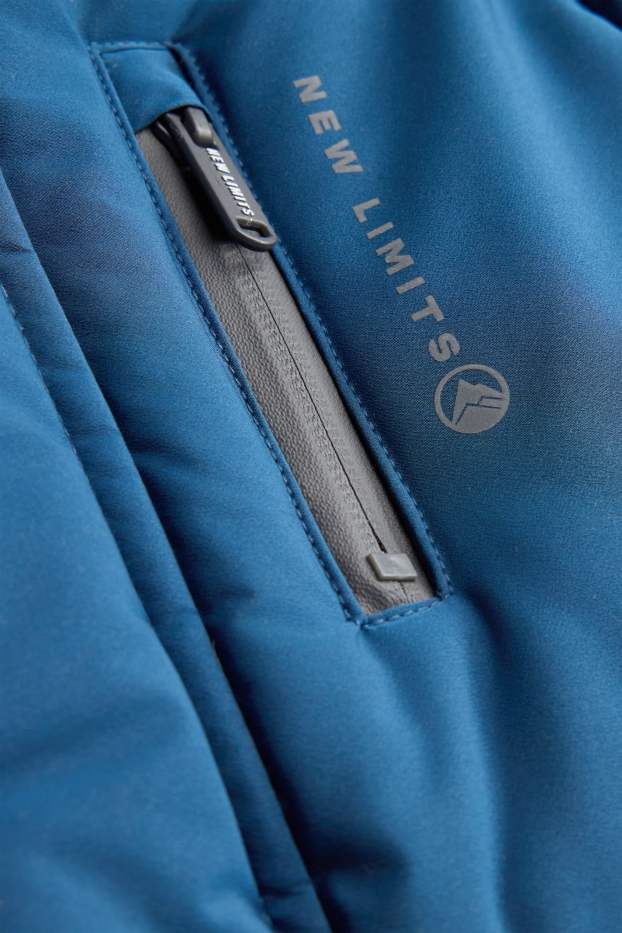 Kinderen: jongens - Sportjas met stiksels en met capuchon - gevoerd - blauw