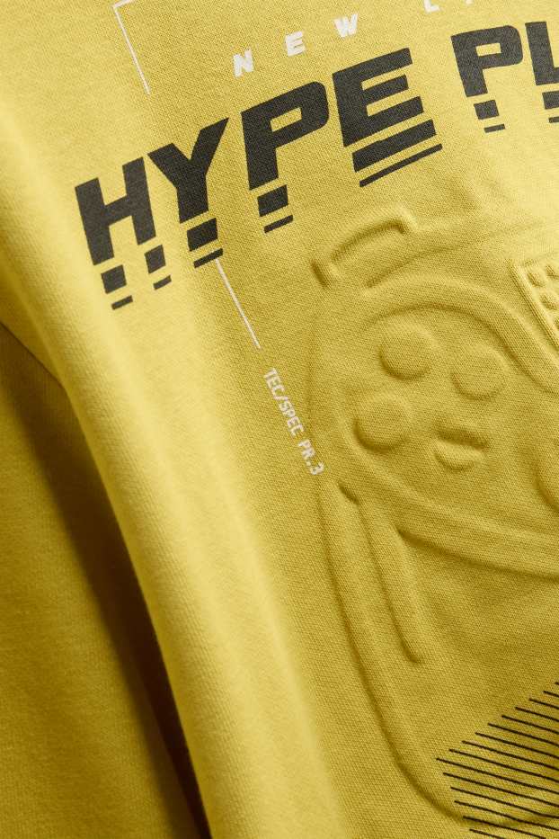 Enfants garçons - Manette jeux vidéo - sweat à capuche - jaune