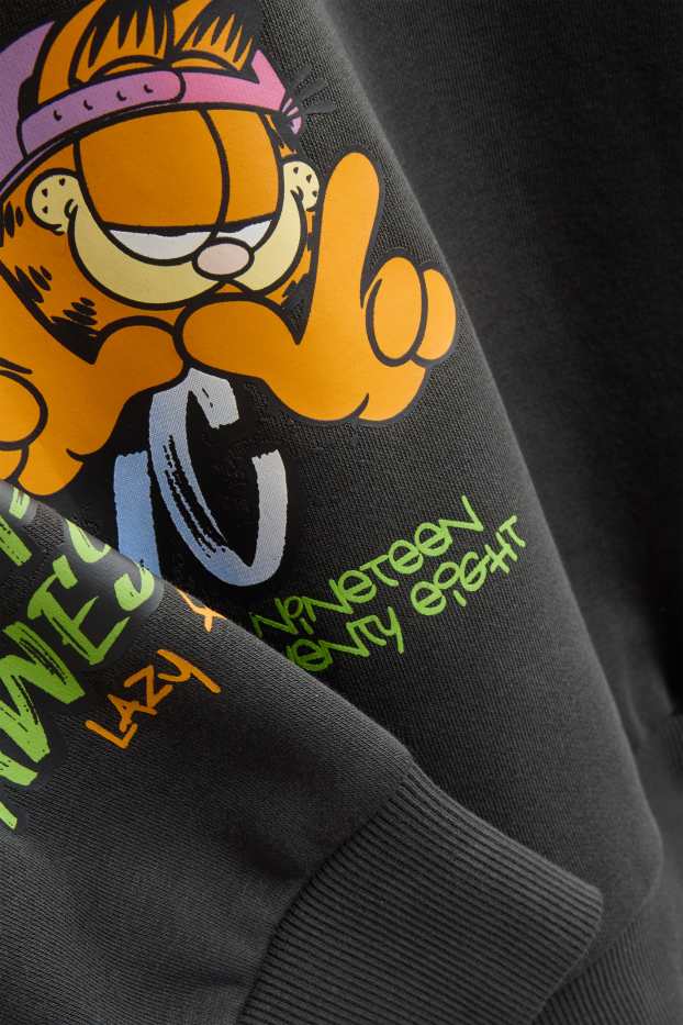 Enfants garçons - Garfield - sweat - gris foncé