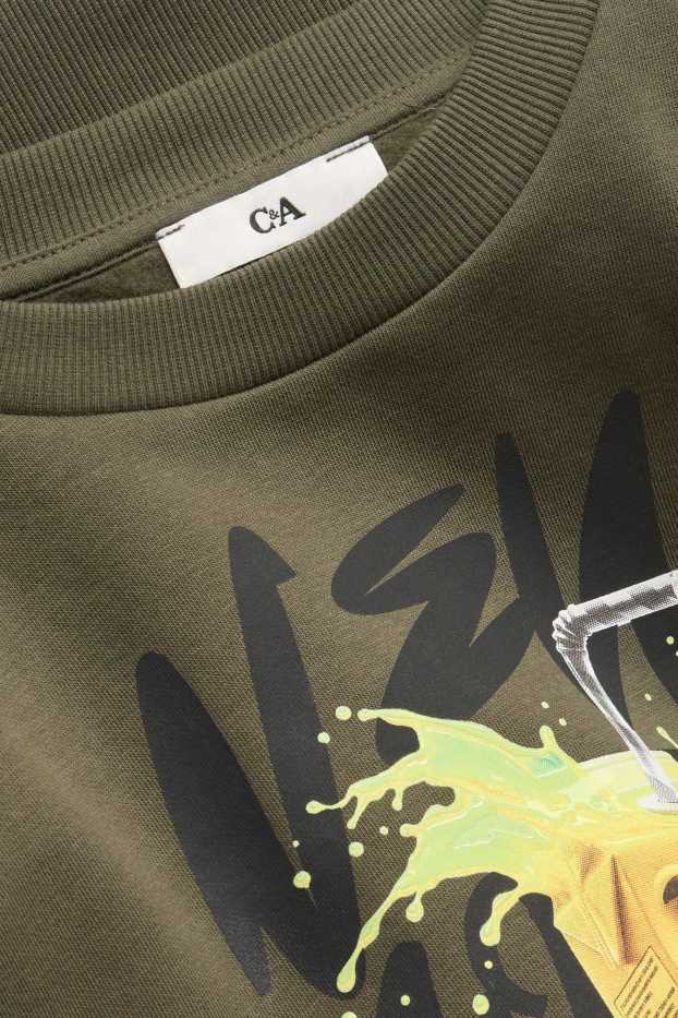 Kinder Jungen - Saft und Basketball - Sweatshirt - dunkelgrün