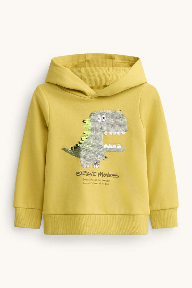Nen - Dinosaures - conjunt - dessuadora amb caputxa i pantalons de xandall - 2 peces - groc