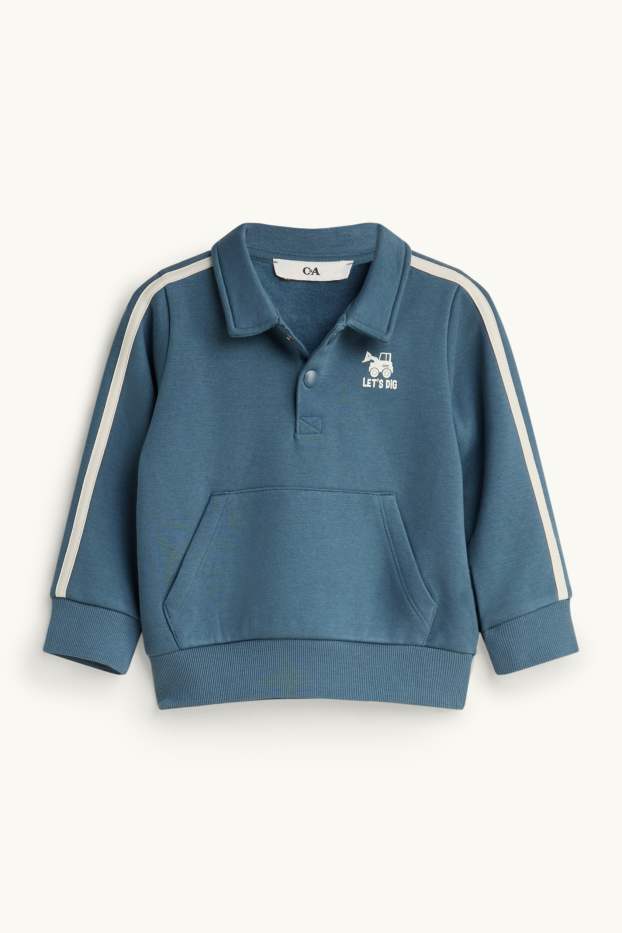 Kinder Jungen - Traktor - Set - Sweatshirt und Jogginghose - 2 teilig - blau-melange
