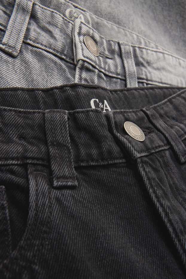 Copii - Băieți - Multipack 2 perechi - relaxed jeans - gri / negru