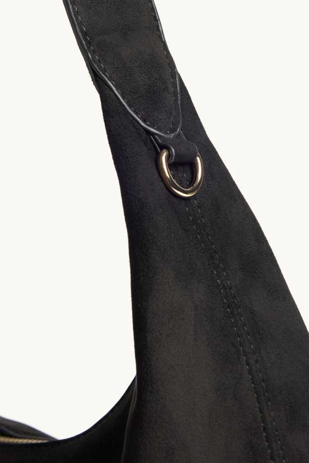 Dames - Grote shopper - imitatieleer - zwart