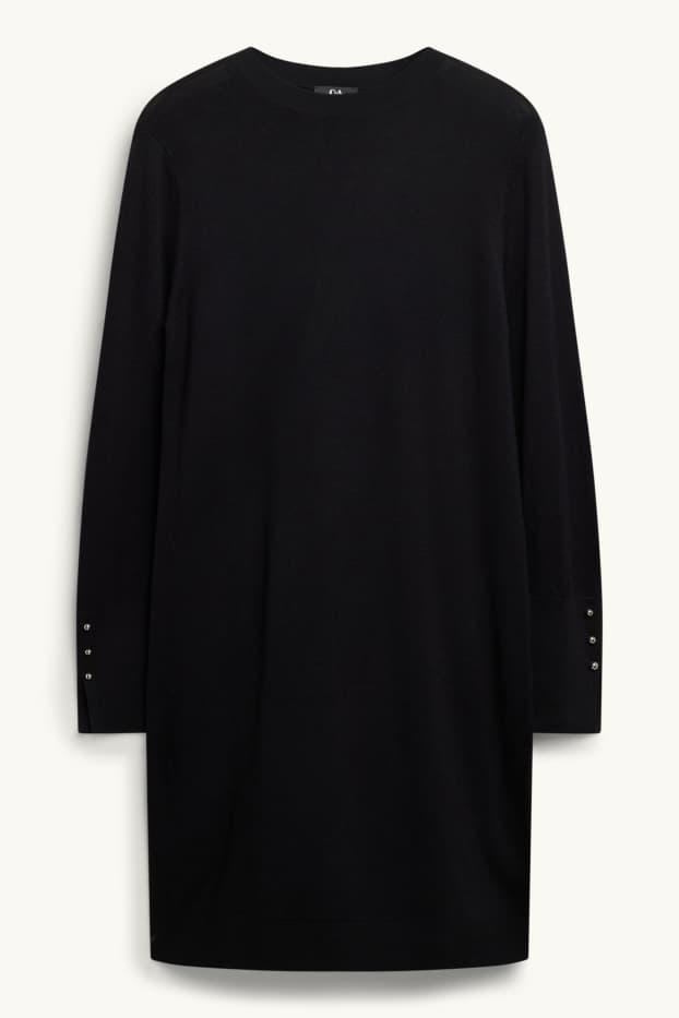 Dona - Vestit de punt - straight fit - negre