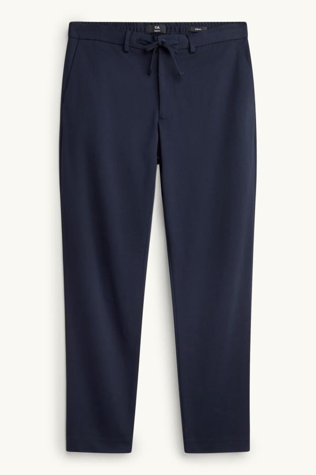 Men - Mix & match suit trousers - slim fit - stretch - dark blue