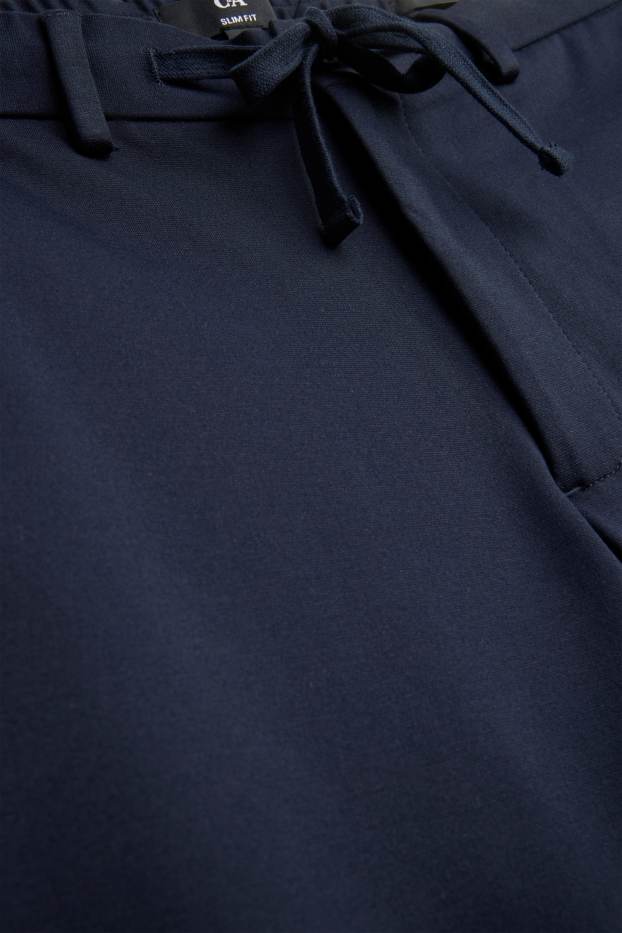 Men - Mix & match suit trousers - slim fit - stretch - dark blue