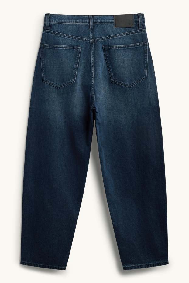 Men - Barrel jeans - denim-dark blue