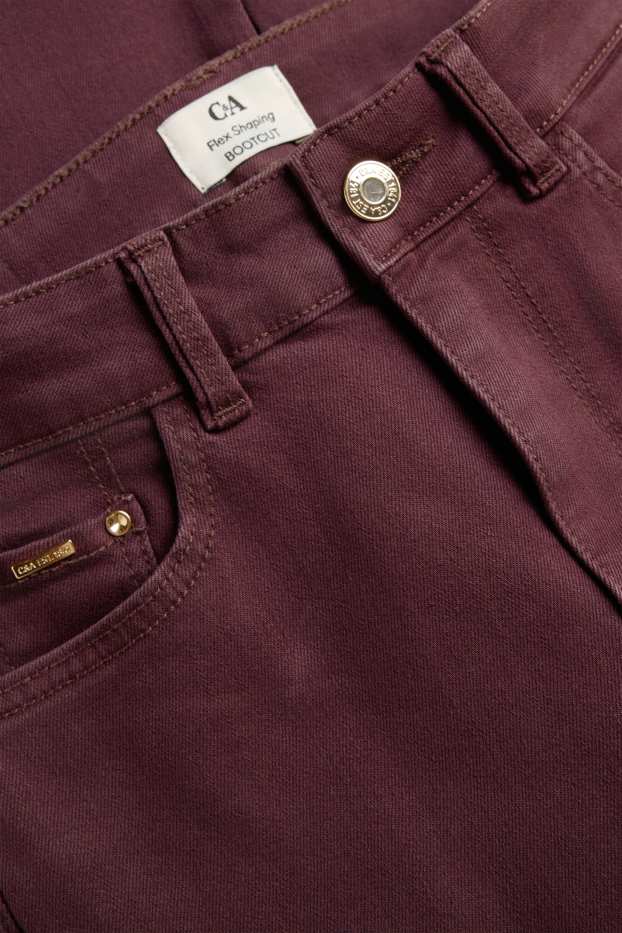 Femmes - Bootcut Jeans - mid waist - jean galbant - LYCRA® - bordeaux