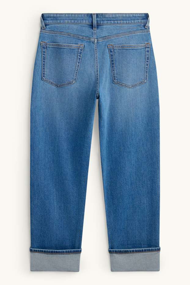 Dames - Boyfriend jeans - mid waist - jeansblauw