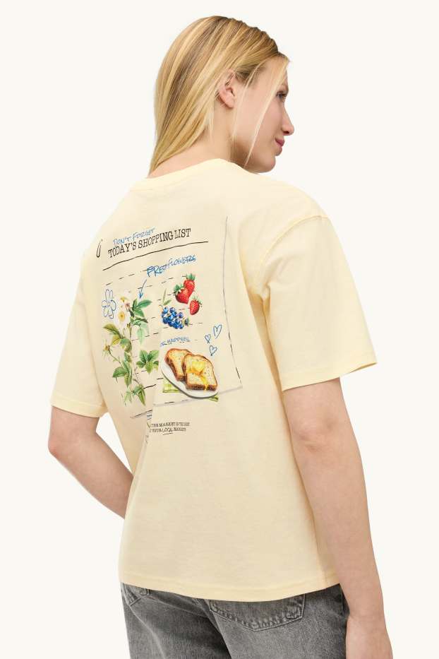 Donna - T-shirt - oversize - giallo