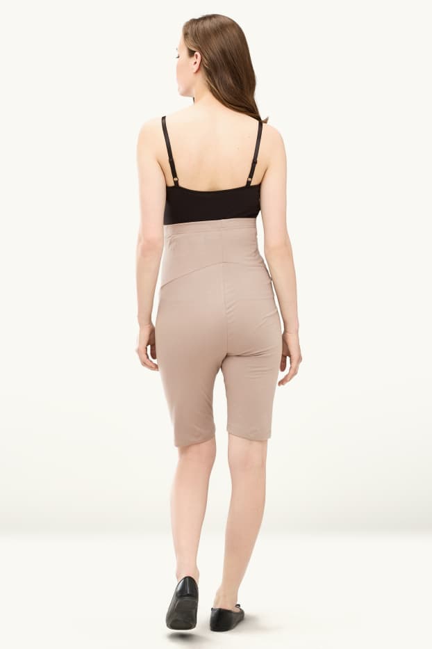 Mujer - Pack de 2 - shorts premamá de ciclista - negro / beis
