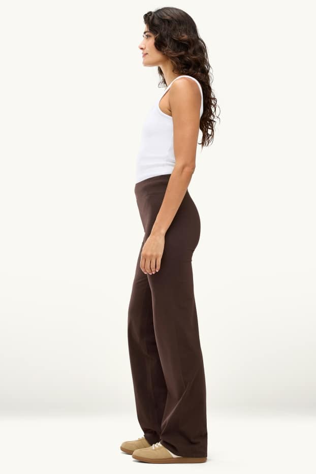 Dames - Straight legging - donkerbruin